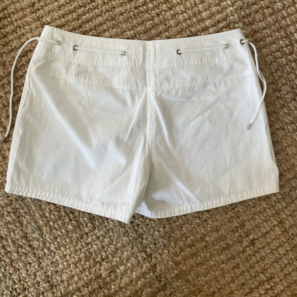 LOFT 8 White Cotton Nautical Shorts - Picture 3 of 7